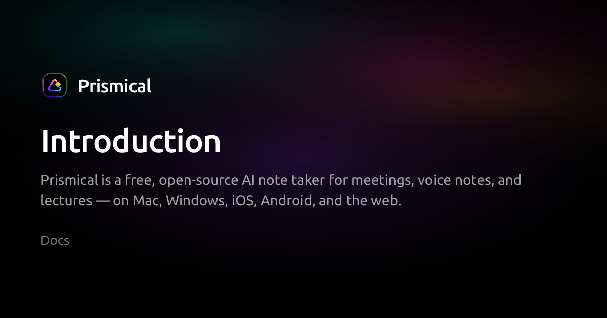 Introduction | Prismical
